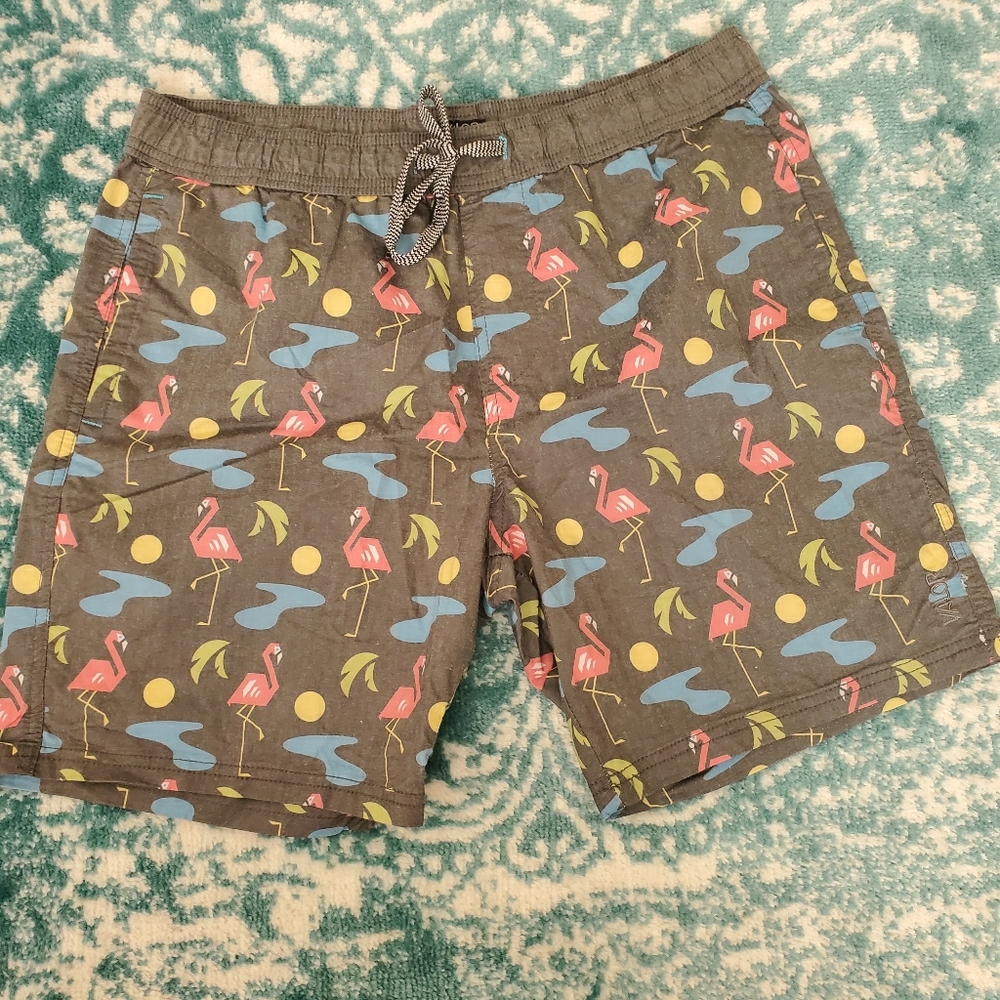 EUC Men's Valor Flamingo Swim Shorts Trunks Large